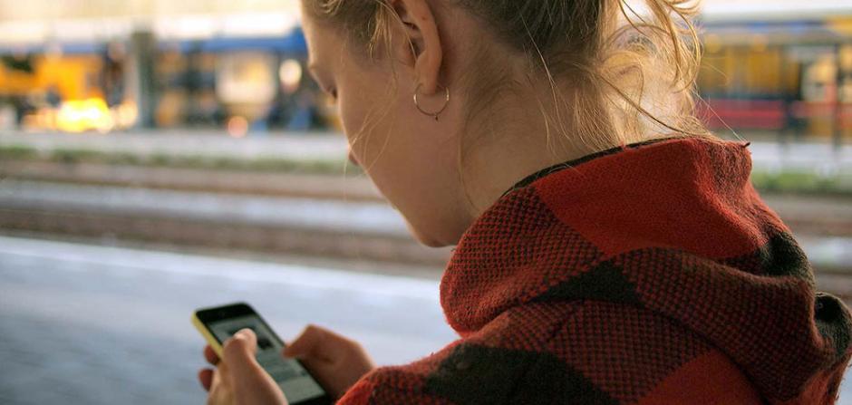 woman on phone