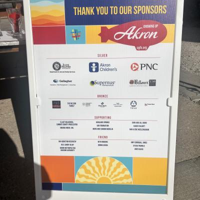 Aframe of sponsors
