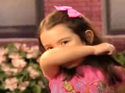 child sneezing
